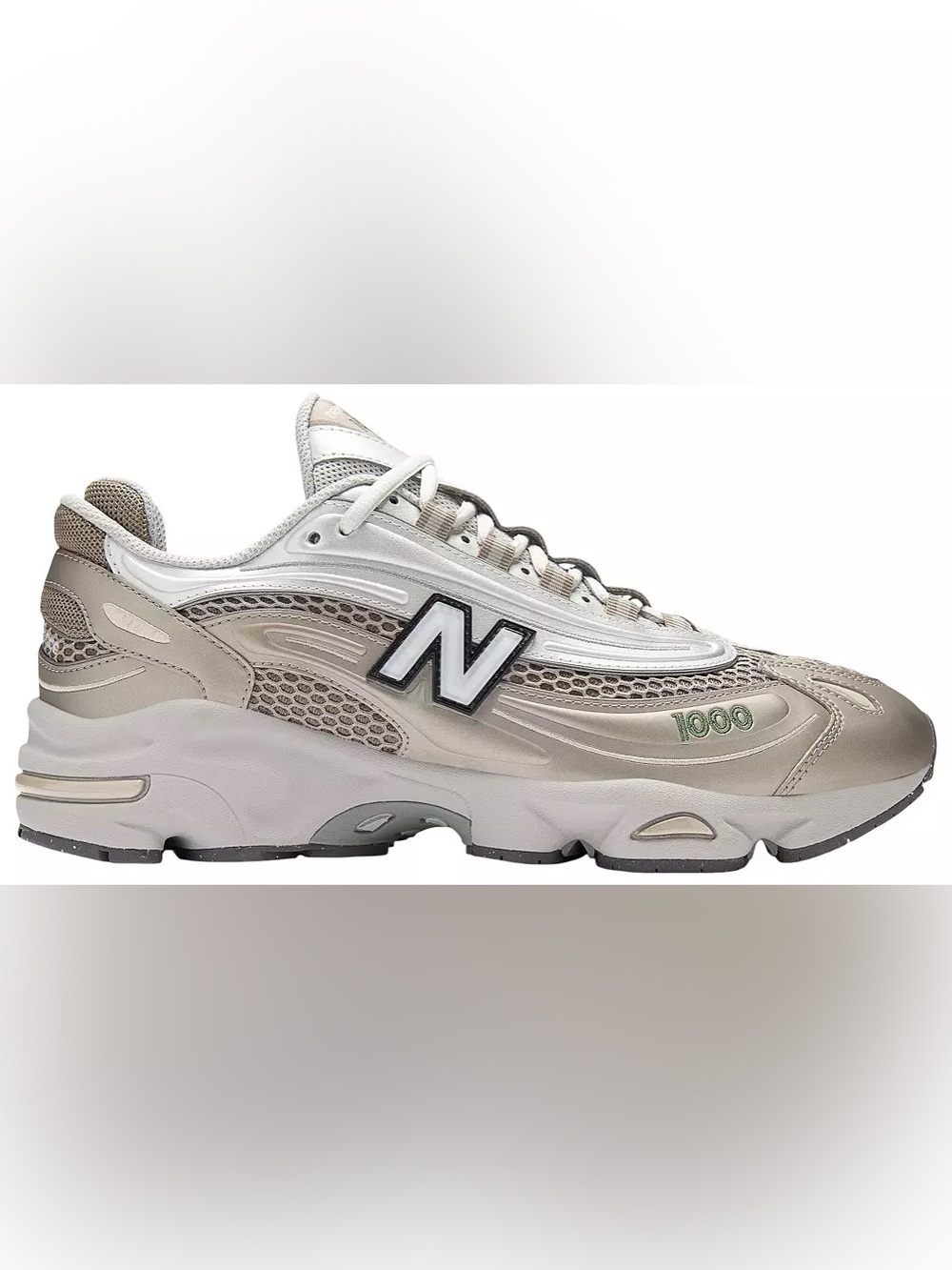 New Balance unisex 9.5M 11W 1000 Neutral Sneakers in Metallic and White